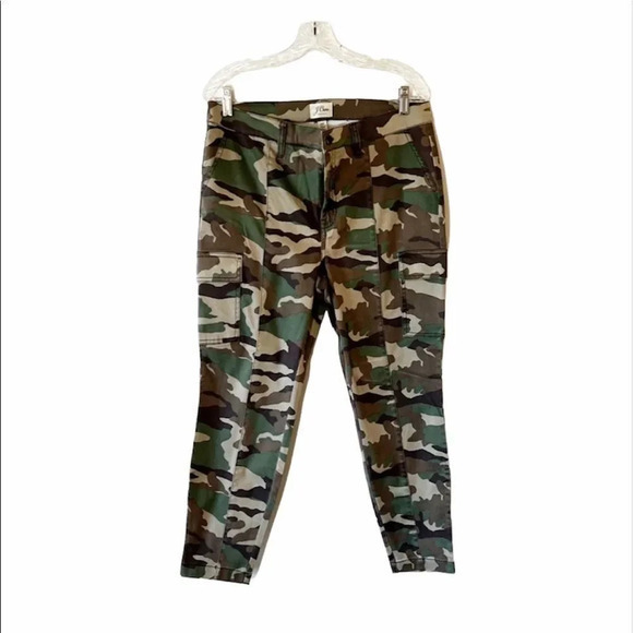 J Crew Camo Cargo‎ Skinny 31P Camouflage Pants Fall Trends Toothpick - Picture 1 of 10